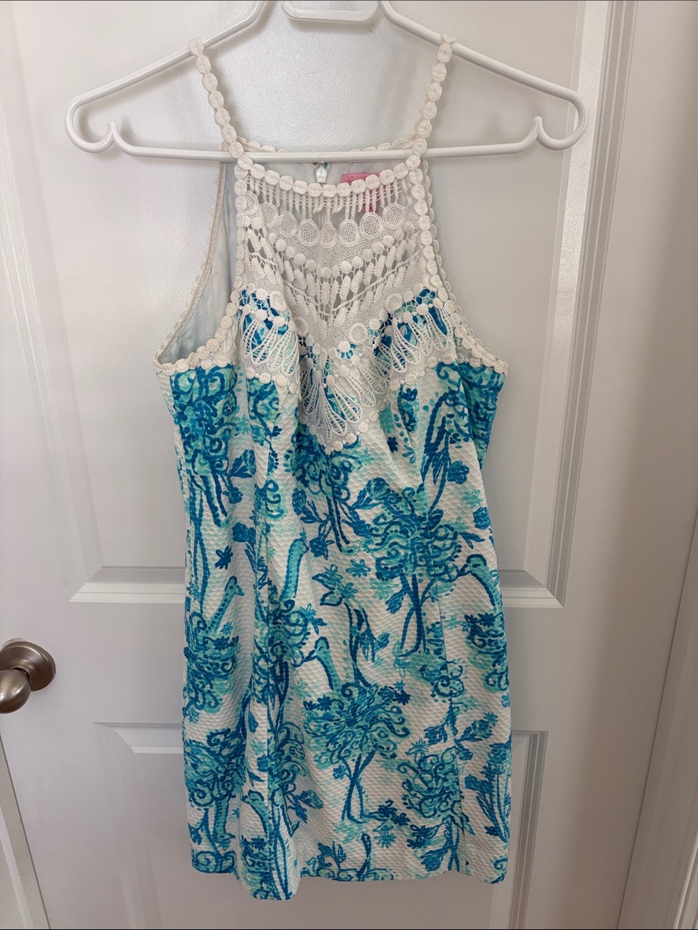 Lilly Pulitzer White Crochet Halter Dress
